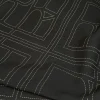 tissu imprimé noir ingent, vêtements respectueux de la peau, manteau de robe, lin et coton, matériel de bricolage, gril à coudre au mètre