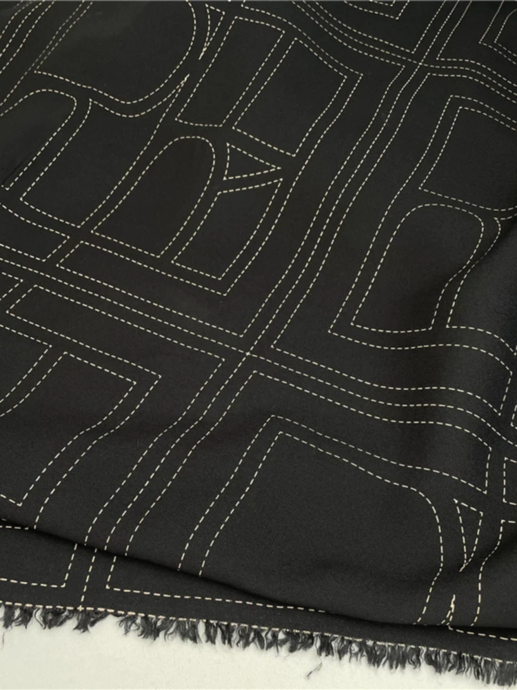 tissu imprimé noir ingent, vêtements respectueux de la peau, manteau de robe, lin et coton, matériel de bricolage, gril à coudre au mètre tissu imprimé noir ingent, vêtements respectueux de la peau, manteau de robe, lin et coton, matériel de bricolage, gril à coudre au mètre