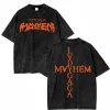 Vintage lavé Lady Gaga The Mayhem Ball Tour 2025 t-shirt mode hommes/femmes esthétique haute qualité lavage à l&rsquo;acide 100% coton t-shirts