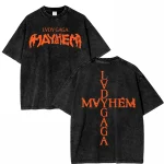 Vintage lavé Lady Gaga The Mayhem Ball Tour 2025 t-shirt mode hommes/femmes esthétique haute qualité lavage à l&rsquo;acide 100% coton t-shirts