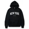 sweats à capuche harajuku pour hommes et femmes, new york, États unis, mode, lettre imprimée graphique, pvd, adt, pull à capuche décontracté, vêtements de sport