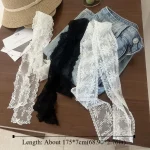 Ceinture longue en dentelle coréenne Y2k, avec nœud Floral, fine à nouer, pour robe en jean, pour filles épicées