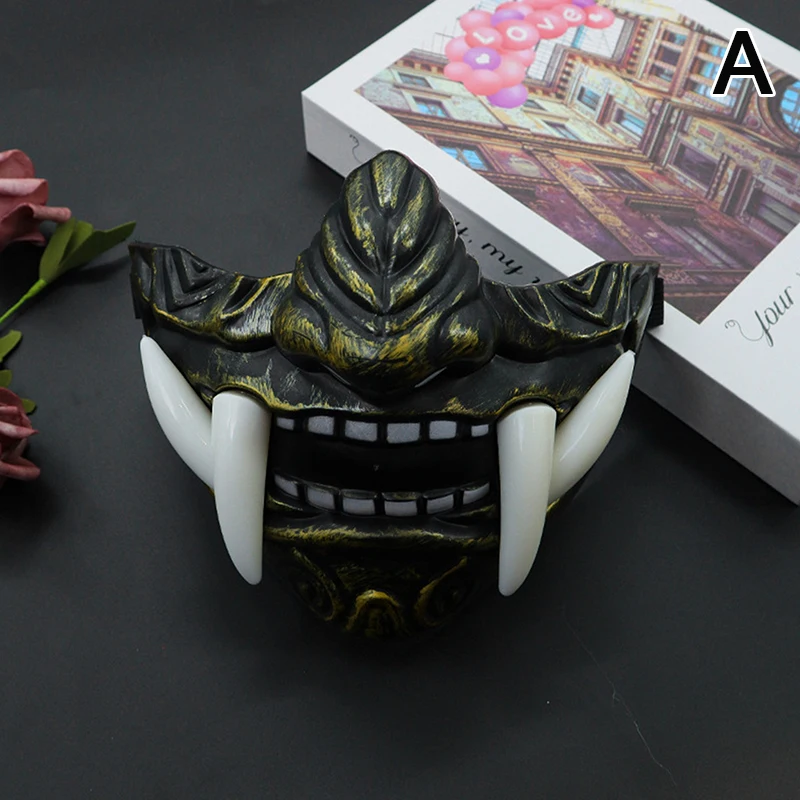 offre spéciale japonais samouraï oni démon masque halloween démon samouraï cosplay horreur prajna tueur masques accessoires de déguisement de fête offre spéciale japonais samouraï oni démon masque halloween démon samouraï cosplay horreur prajna tueur masques accessoires de déguisement de fête