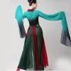 costume de danse folklorique traditionnelle chinoise pour femmes, vêtements de danse yangko pour adultes, broderie élégante, vêtements d'entraînement pour spectacle de danse