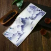 serviette à thé haut de gamme 30x18cm, avec style rétro et peinture colorée, tissu spécial pour boire du thé, service à thé premium