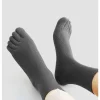 5 paires automne hiver chaussettes à orteils absorbant la sueur femmes chaussettes à cinq doigts à bout fendu tube haut anti dérapant équipage chaussettes dames