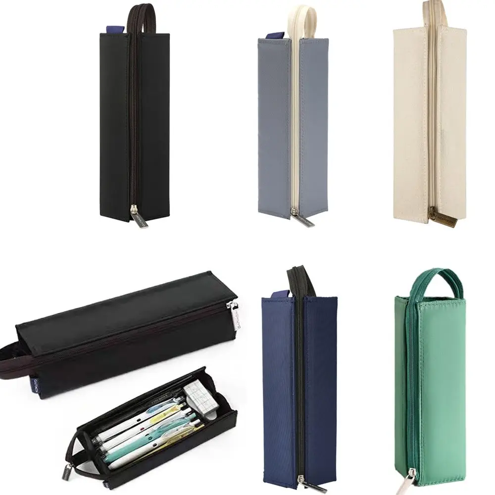 sac à crayons de style japonais de haute qualité, sac à cosmétiques portable à grande ouverture, grande capacité, fournitures de papeterie scolaires durables sac à crayons de style japonais de haute qualité, sac à cosmétiques portable à grande ouverture, grande capacité, fournitures de papeterie scolaires durables