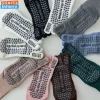chaussettes de yoga coordonnantes à cinq doigts pour femmes, chaussettes de sport professionnelles, chaussettes de pilates, chaussettes de danse d'intérieur, chaussettes de fitness, parker, coton, tube moyen