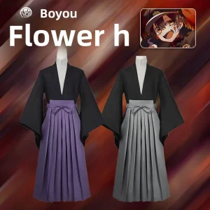 Costume de maison hantée pour jeunes, ensemble Kimono de spectacle sur scène d&rsquo;halloween, Costume Cospaly Yamazaki, Costume de spectacle de marionnettes en bois