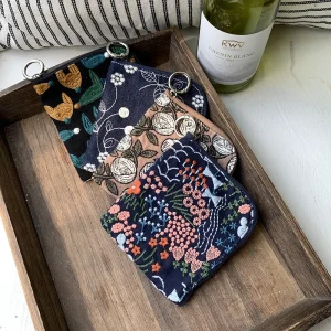 Porte-monnaie en coton et lin brodé pour femmes, portefeuilles japonais Harajuku à la mode, rouge à lèvres, écouteurs, Mini sacs de rangement pour filles