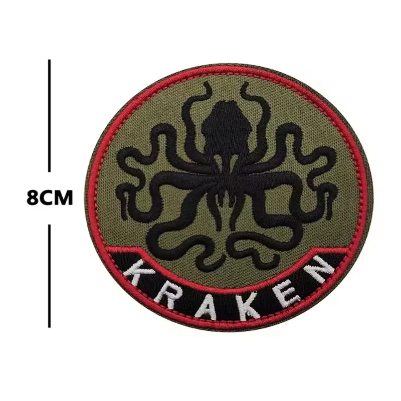 kraken patchs brodés pour brassard et sac à dos, badges des forces spéciales de l'ukraine avec crochet, support oral ron strihear kraken patchs brodés pour brassard et sac à dos, badges des forces spéciales de l'ukraine avec crochet, support oral ron strihear