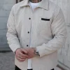 veste chemise en velours côtelé de style japonais pour hommes et femmes, unisexe, manches longues, surdimensionnée, coupe propre, vêtements d'extérieur décontractés, haut printemps automne