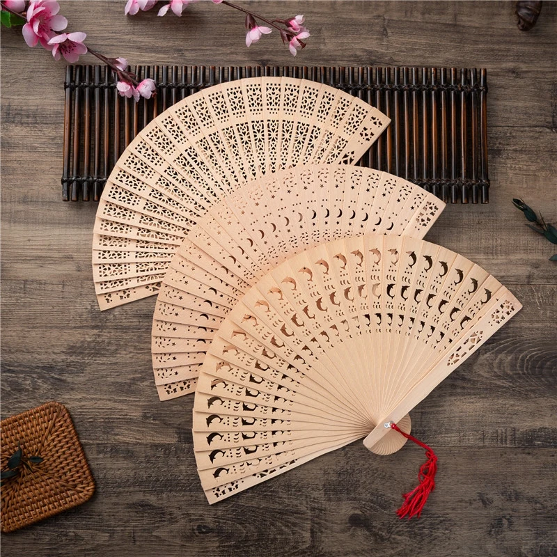 Éventail à Main Pliant en Bois, en Bambou Chinois, pour Femme, Décoration de ixde Mariage, Cadeau Artisanal Décoratif Éventail à Main Pliant en Bois, en Bambou Chinois, pour Femme, Décoration de ixde Mariage, Cadeau Artisanal Décoratif