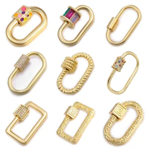 Fournitures de fermoir de Bracelet de collier, mousqueton de fixation fait à la main, fermoirs à vis, accessoires pour travaux d&rsquo;aiguille de luxe, fabrication de bijoux à faire soi-même