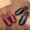 pantoufles d'niken cuir group pour couple, antidérapantes, confortables, maison, style japonais, en peau de mouton, toutes saisons, pour homme et femme