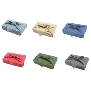 Furoshiki-Mouchoir japonais en coton et lin, boîte à déjeuner Bento, polymères de table, cadeau emballé, gril multifonctionnel