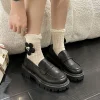 chaussures d'Étudiant de style japonais, cosplay lolita, pour femme/fille, à la mode, noir/café, uniforme, plateforme, nouvelle collection 2024