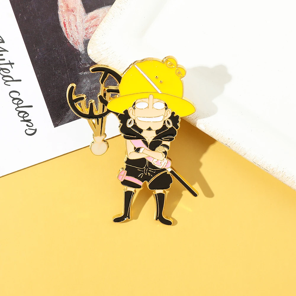 anime une pièce classiques figure dessin animé broches mode drôle singe d. luffy badge pour amis bijoux accessoires cadeaux anime une pièce classiques figure dessin animé broches mode drôle singe d. luffy badge pour amis bijoux accessoires cadeaux