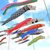 koinobori chaussettes à vent pour l'escalade de la carpe japonaise, cerf volant en forme de poisson, banderole pour enfants, drapeau avec confettis