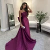 robe de soirée Élégante en satin pour femme, tenue de mariage personnalisée, style sirène, pour occasions formelles, luxe, 123
