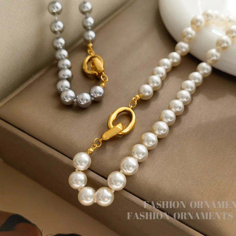 collier de perles simulées pour femmes, bijoux modernes, tempérament élégant, cadeaux féminins, accessoires de conception simple, tendance, nouveau, 2023 collier de perles simulées pour femmes, bijoux modernes, tempérament élégant, cadeaux féminins, accessoires de conception simple, tendance, nouveau, 2023