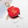 porte monnaie panda mignon, joli sac d'argent rouge à breloques avec porte clés pour femmes, mini portefeuille pour pièces de monnaie, sac à main accessoire