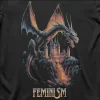féminisme dragon fantasy tshirt