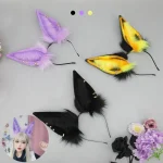 Oreilles de bête en peluche violette, cerceaux de cheveux, accessoire d’exposition de cosplay, accessoires de costume de fête, 3 couleurs, destruction God Beast Oreilles de bête en peluche violette, cerceaux de cheveux, accessoire d’exposition de cosplay, accessoires de costume de fête, 3 couleurs, destruction God Beast
