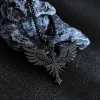 collier d'oiseau de feu de phénix en acier inoxydable, plaqué or véritable, pendentif d'oiseau de feu de couleur 18 carats, bijoux de film chaud pour hommes et femmes, vente en gros