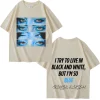 billie tee yeux bleus t shirt hommes femmes surdimensionné 100% coton à manches courtes été imprimé unisexe hauts