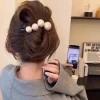 pince à cheveux torsadée en perles élégantes pour femmes, porte cheveux longs, épingle à cheveux, cordon doux, ornement de cheveux, bande de sauna, accessoires de mode