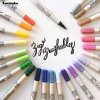 Stylos pinceaux aquarelle à Double pointe ZIG Kuretake du japon, pointes souples, double nuances pour effets étonnants, pour journaux et œuvres d’art faites à la main Stylos pinceaux aquarelle à Double pointe ZIG Kuretake du japon, pointes souples, double nuances pour effets étonnants, pour journaux et œuvres d’art faites à la main