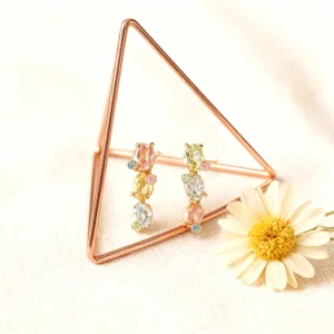 Boucles d’oreilles ovales colorées à la mode et luxueuses, polyvalentes pour un usage quotidien dans le lieu de travail, bijoux tendance de haute qualité 2025 Boucles d’oreilles ovales colorées à la mode et luxueuses, polyvalentes pour un usage quotidien dans le lieu de travail, bijoux tendance de haute qualité 2025