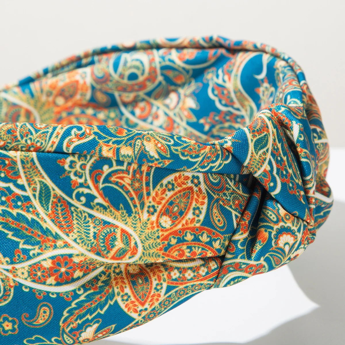 nouveau bandeau imprimé ultra large de style bohème rétro européen et américain, cheveux de style vacances en tissu de fleur de cajou pour femmes nouveau bandeau imprimé ultra large de style bohème rétro européen et américain, cheveux de style vacances en tissu de fleur de cajou pour femmes