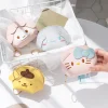 Porte-monnaie mignon Hello Kitty Melody, mini portefeuille de dessin animé Cinnamoroll Kuromi, sac d&rsquo;argent Anime Pom Pom Purin, sacs à main en PU, cadeaux de Noël