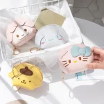 Porte-monnaie mignon Hello Kitty Melody, mini portefeuille de dessin animé Cinnamoroll Kuromi, sac d&rsquo;argent Anime Pom Pom Purin, sacs à main en PU, cadeaux de Noël