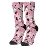 Chaussettes mignonnes de chien drôle de dessin animé courageux, chaussettes d&rsquo;équipage rétro Harajuku, douces pour la peau, respirantes, unisexe, roman heureux, Hip-hop, cadeau