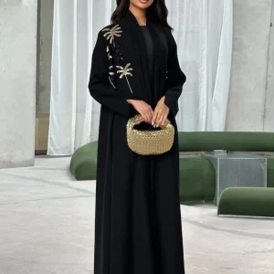 Eid Abaya femmes Robe musulmane broderie fête Jalabiya Ramadan Long Cardigan Abayas robes Largos Robe arabe Maroc caftan