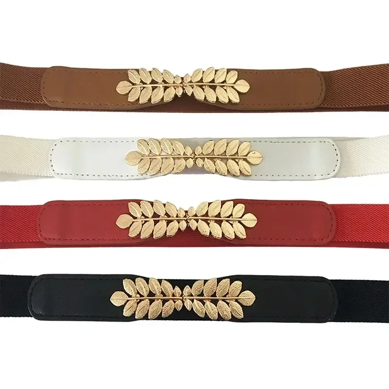 ceinture fine en pu pour femmes, noir et blanc, ceinture élastique, accessoires de déclin, double structure en métal, offre spéciale ceinture fine en pu pour femmes, noir et blanc, ceinture élastique, accessoires de déclin, double structure en métal, offre spéciale