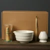 coffret cadeau matcha en céramique japonaise, service à thé matcha avec fouet et bol, broyeur somptueux, brosse, outils à thé, service à thé pour la maison, 4 pièces/ensemble