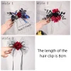 dress up props unique halloween hairpin elegant decorative rose hairpin fashion mesh headpiece halloween party