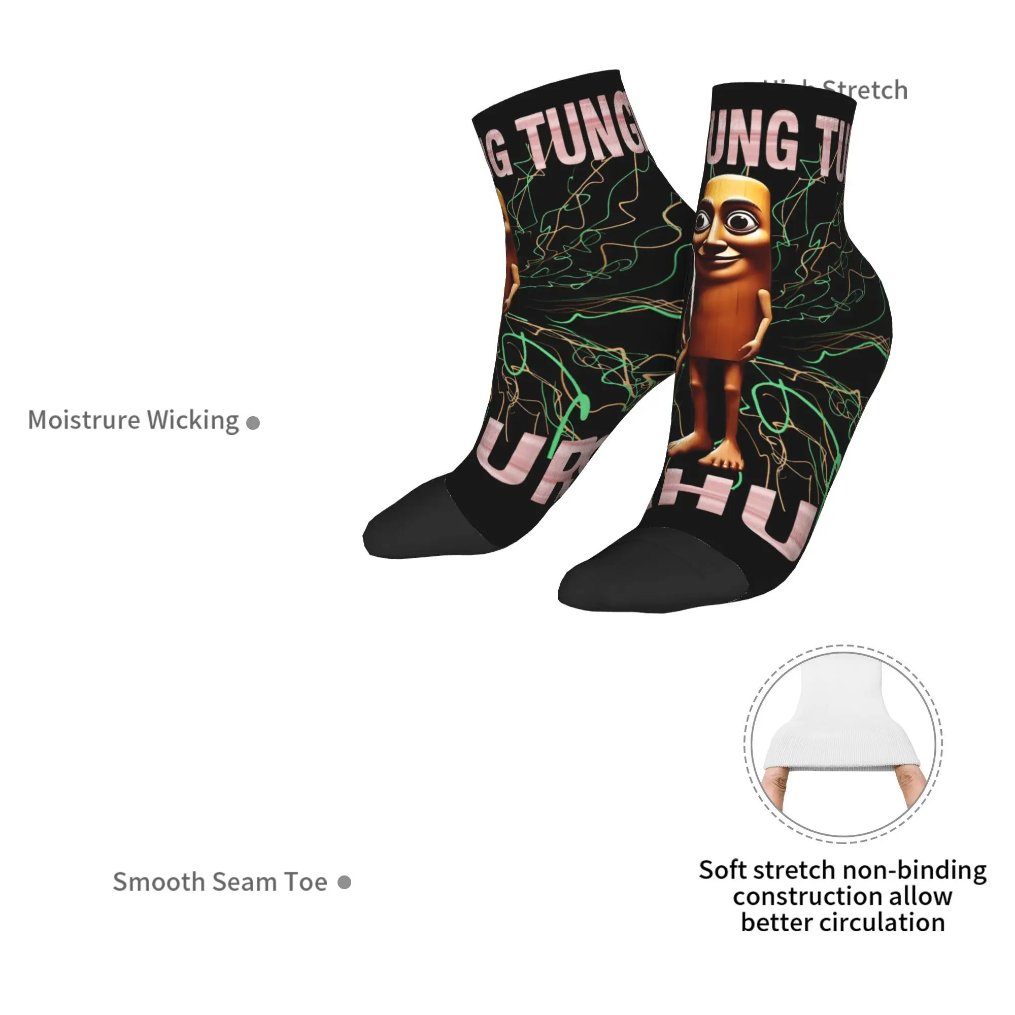 chaussettes de cheville pour hommes italien brainrot tung tung tung sahur chaussettes décontractées antibactérien respirant printemps chaussette d'escalade à la mode chaussettes de cheville pour hommes italien brainrot tung tung tung sahur chaussettes décontractées antibactérien respirant printemps chaussette d'escalade à la mode