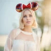bandeau princesse disney mickey oreille raiponce neige blanche, nœud à paillettes, cerceau pour cheveux, accessoires pour filles, cadeau d'halloween, jack de noël