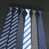 7cm8cm hommes cravate pré attaché affaires mariage facile à porter cravate fermeture éclair paresseux pré attaché style coréen solide plaid femmes cravate