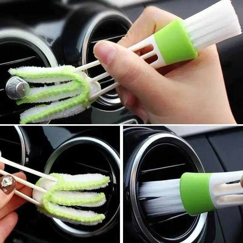 Nettoyeur d’aération de voiture multifonction, Mini plumeau de ventilation en Micro Fiber à Double extrémité, housse en tissu amovible, brosse de nettoyage Portable pour voiture Nettoyeur d’aération de voiture multifonction, Mini plumeau de ventilation en Micro Fiber à Double extrémité, housse en tissu amovible, brosse de nettoyage Portable pour voiture