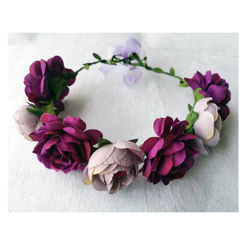couronne de fleurs pour cheveux rouges, 38cm, accessoires pour cheveux, délicats pour fête, séance photo, usage quotidien couronne de fleurs pour cheveux rouges, 38cm, accessoires pour cheveux, délicats pour fête, séance photo, usage quotidien