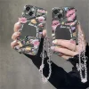 coréen rose ours papillon fleur téléphone sangle breloque chaîne noeud téléphone portable lanière porte clés femme fille sac appareil photo pendentif pour étui