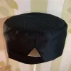 casquette à sushi respirante de style japonais, accessoires de cuisine, chapeau de chef de couleur unie résistant à l'usure, tour de tête en maille noire, cuisinier
