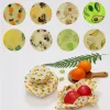 enveloppements alimentaires réutilisables et écologiques, conservation des aliments frais, stockage de cire d'abeilles organiques, enveloppe transparente, motif sur mesure, vente en gros