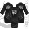 robes gothiques pour enterrement de vie de jeune fille, badass, demoiselle d'honneur, coven, horreur, mariée pour être halloween, kimono, accessoires de mariage gothiques, cadeaux